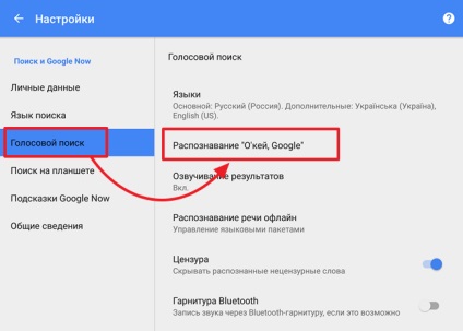 Sa hotărât cum să configurați sistemul Google onogle android