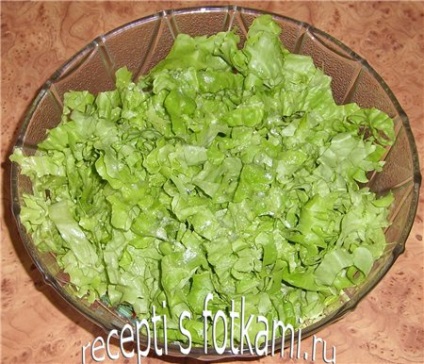 Salata din ridiche și salată verde - rețetă pas cu pas cu fotografie