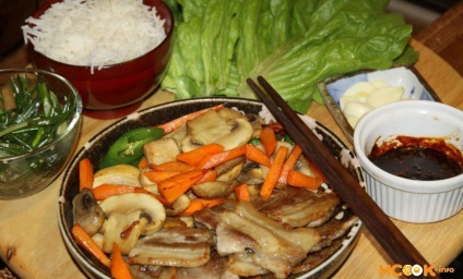 Sampepsal - rețetă foto de preparare a porcului suculent în coreeană