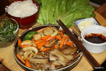 Samgyopsal, piept de carne de porc în coreeană - toate sare - culinar blog cormoran olga