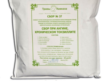 Збір №37 від тонзиліту ефективність використання від ангіни, склад кошти
