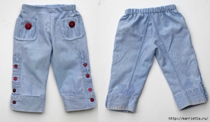 Шиємо дитячі штанці з рукавів татової джинсового сорочки