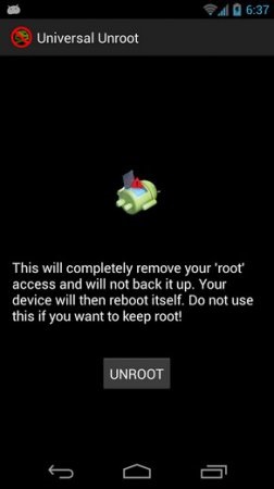 Descărcați universal unroot pentru versiunea free Android