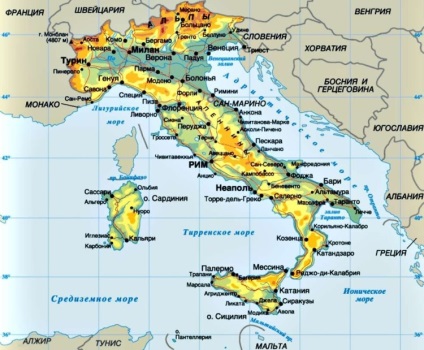 Скільки морів омивають Італію в Ріміні і які відокремлюють від югославії (сезон 2017)