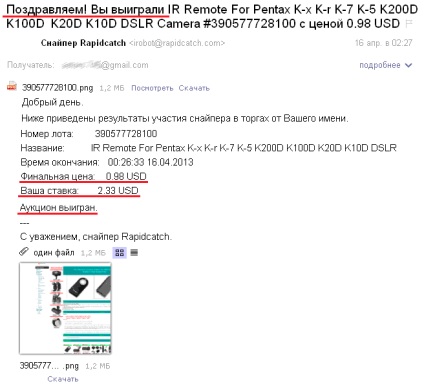 Снайпер rapidcatch - зручний спосіб виграти аукціон на ebay або молоток, клуб онлайн-шопінгу (ex