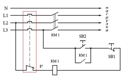 Schema de conectare a starterului magnetic la 220 și 380 V