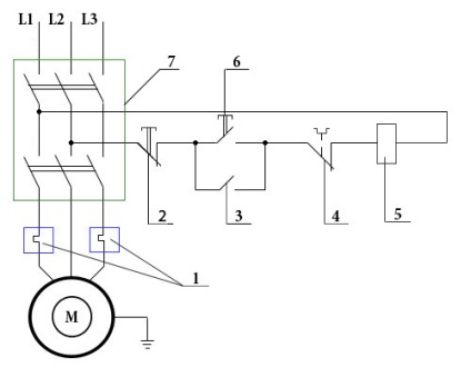 Schema de conectare a starterului magnetic la 220 și 380 V