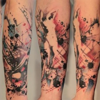 Tatuaj în stil abstract - schițe, fotografie