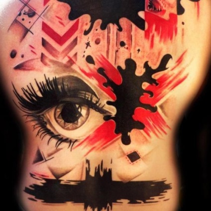 Tatuaj în stil abstract - schițe, fotografie