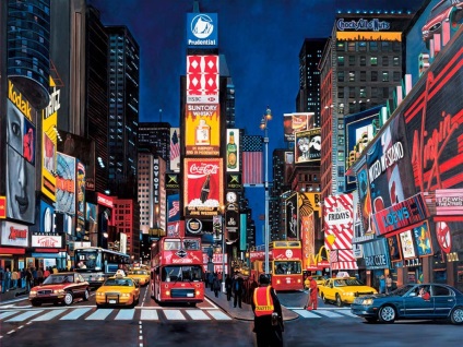 Times Square (Time Square), a New York-i, fotók, ahol térkép, látnivalók