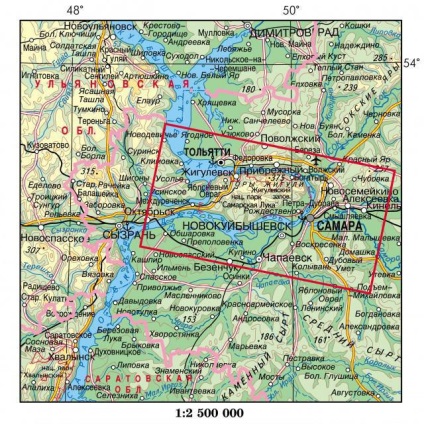 Tolyatti - milyen területen Togliatti az orosz térképen