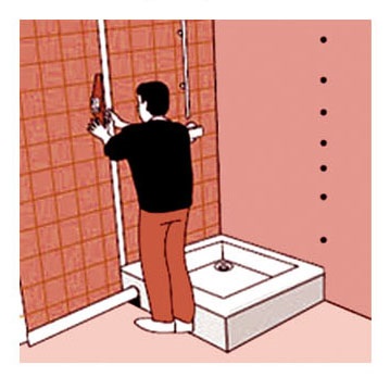 Инсталиране на душ с ръцете си правилно и правила технология, разрешителното за инсталация