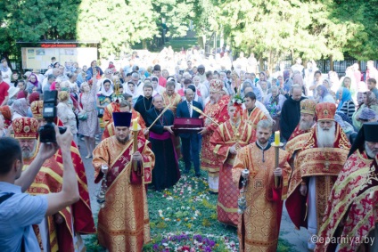 În Gomel a venit o parte din moaștele Sf. Pantelimon