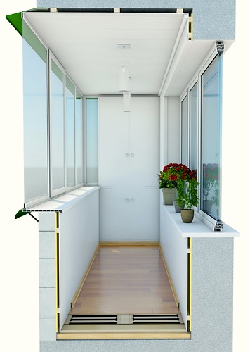 Îndepărtarea unui balcon sau a unei cabane sau a modului de a crește suprafața utilă a unei loggii sau a unui balcon folosind o telecomandă