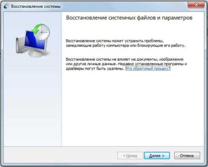 Restaurare sistem Windows 7