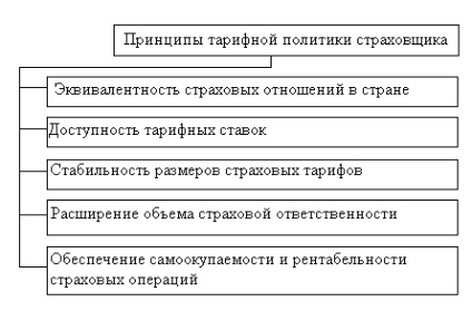 Introducere, esența și principiile politicii tarifare a asigurătorului - politica tarifară a asigurătorului pe
