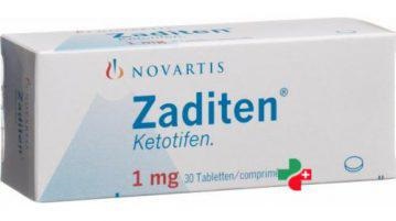 Zaditen (instrucțiuni privind picăturile oftalmice) privind utilizarea antihistaminicelor împotriva alergiilor, mâncărime