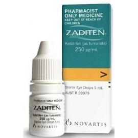 Zaditen (instrucțiuni privind picăturile oftalmice) privind utilizarea antihistaminicelor împotriva alergiilor, mâncărime
