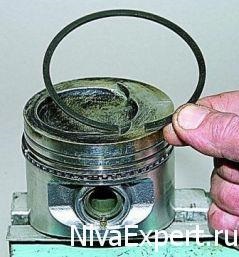 Înlocuirea inelelor de piston din vase 21214, reparații pe teren