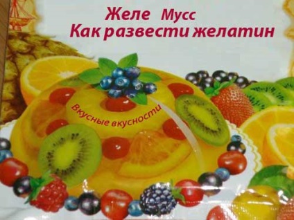 Jelly, mousse și cum să facă gelatină, delicious delicious