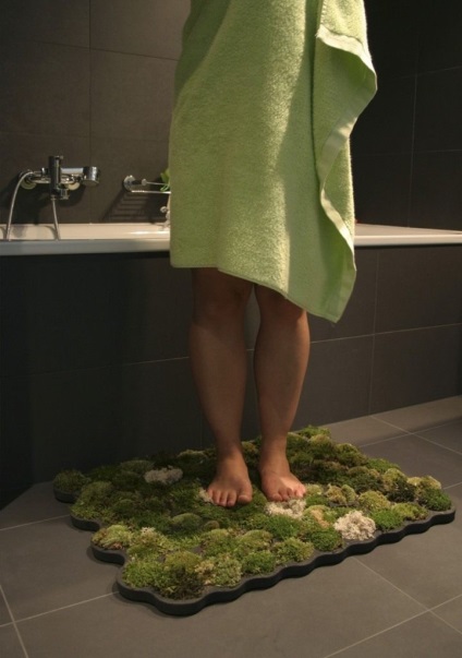 Живий килимок для ванної з натуральним мохом