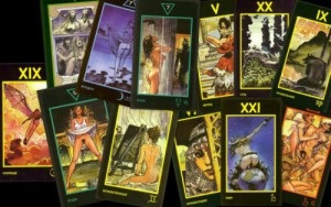 Jelentés Manara tarot kártyák különböző kezek,