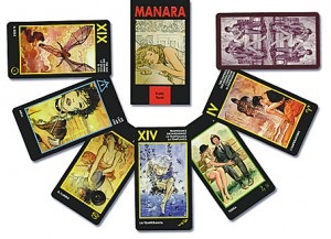 Jelentés Manara tarot kártyák különböző kezek,