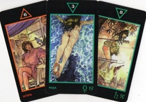 Jelentés Manara tarot kártyák különböző kezek,