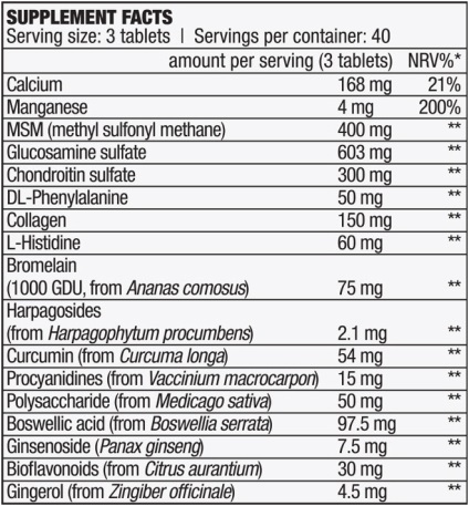 Arthro őr biotechusa, hogy erősítse a csontok és ízületek, 120 tabletta