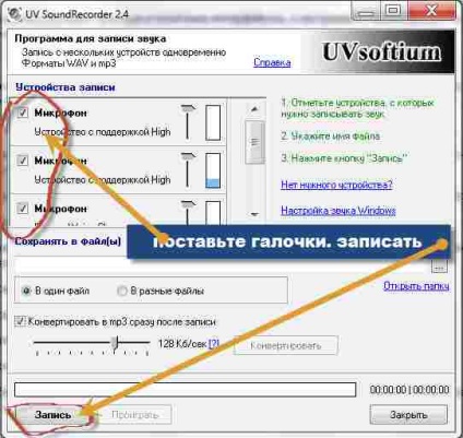 Program gratuit în limba rusă pentru înregistrarea sunetului pe calculator cu microfon