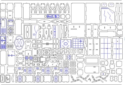 Dollhouse изготвянето оформление за лазерно рязане изтегляне CDR, DXF