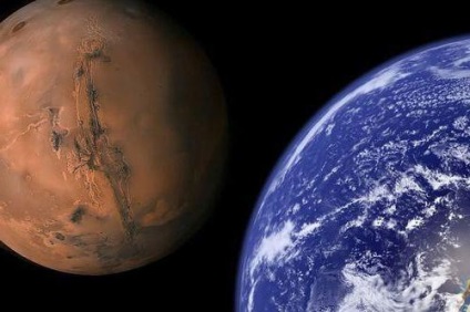 Mai mult - Marte sau Pământ, compararea dimensiunilor lui Marte și a Pământului
