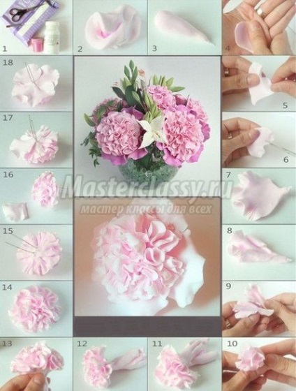 Квіти з полімерної глини - master classy - майстер класи для вас