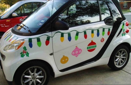 Zece modalități de a decora o mașină pentru noul an