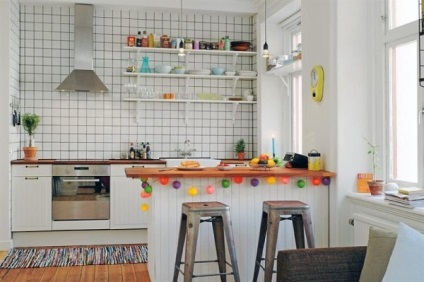 Дизайн кухні без верхніх навісних шаф фото
