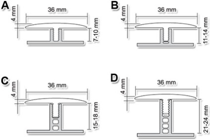 Cuieli elastici pentru articulații curbilineare pe pardoseală flex (pas flex), lungime 3 și 6 metri
