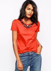 T-shirt flitterrel (flitterekkel) T-shirt strasszokkal