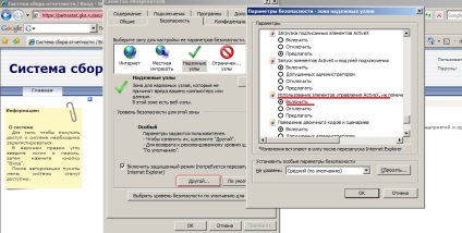 Instrucțiuni pentru configurarea browserului de internet explorer pentru a lucra cu sistemul de colectare web în modul on-line