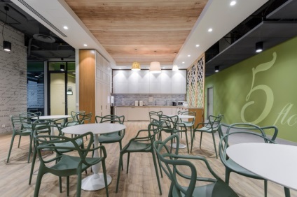 Étkező belső tér és üzleti központok fotókkal és tervezési változatok -