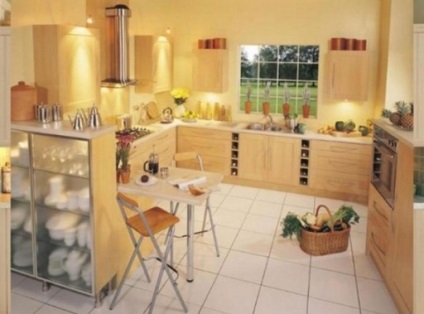 Інтер'єр жовто-зеленої кухні фото ідеї дизайну