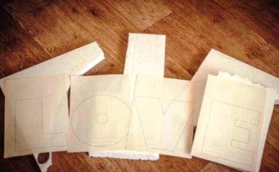 Cum se fac scrisori voluminoase de nunta din polistiren cu mainile tale
