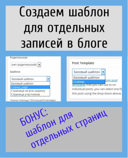 Як створити шаблон для окремих записів у блозі