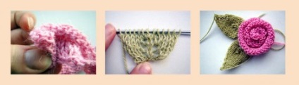 Cum să tricot flori cu lumea de tricotat ace de tricotat și de lucru
