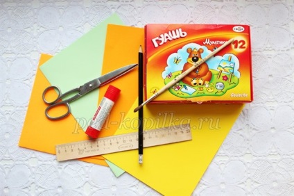 Juharlevél a technika origami (őszi kézműves kezüket) Juharlevél a origami technikával