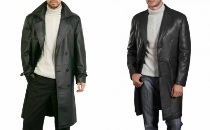 Шкіряне чоловіче пальто - від класики до авангарду