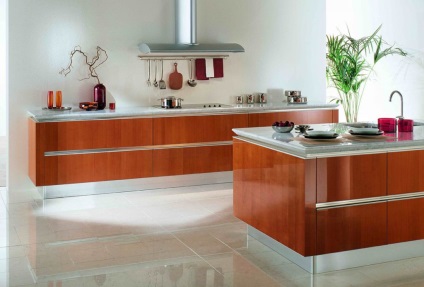 Bucătărie fără design de dulapuri de top (de sus) Bucătărie fără dulapuri de top
