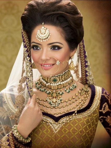 Make-up Bollywood-stílusú (fotók)
