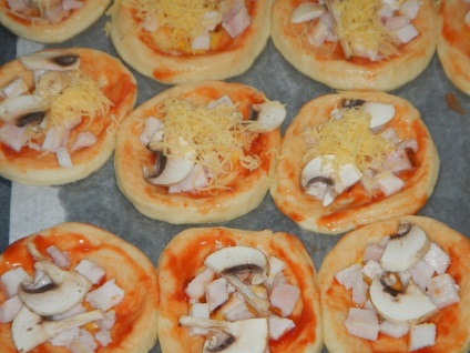 Mini pizza dintr-o aluat de drojdie în cuptor - cum să faci o mini pizza acasă, pas cu pas