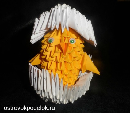 Модульне орігамі курча в шкаралупі майстер клас і схема збірки