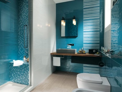 Stilul marin în plăcile de baie din baie, design și decor